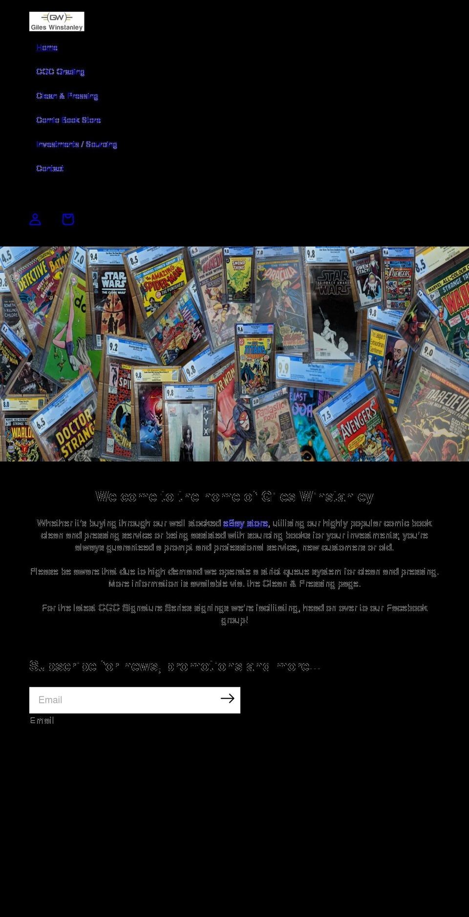 gileswinstanley.com shopify website screenshot