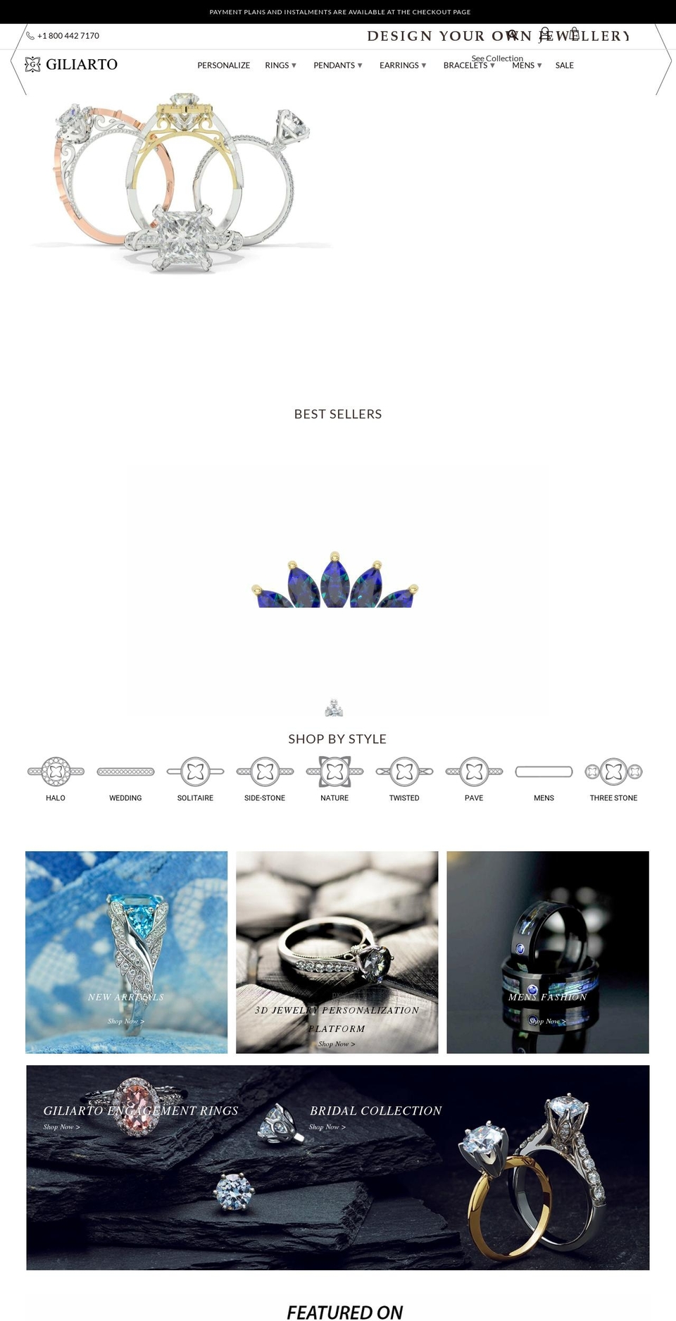 giliarto.com shopify website screenshot