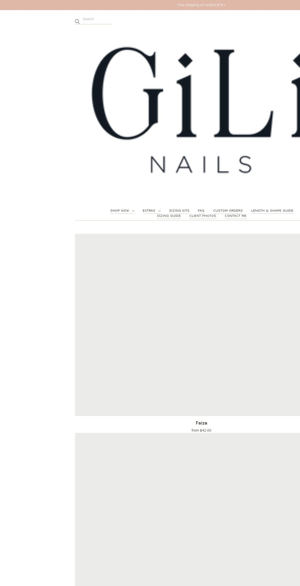 gilinails.com shopify website screenshot