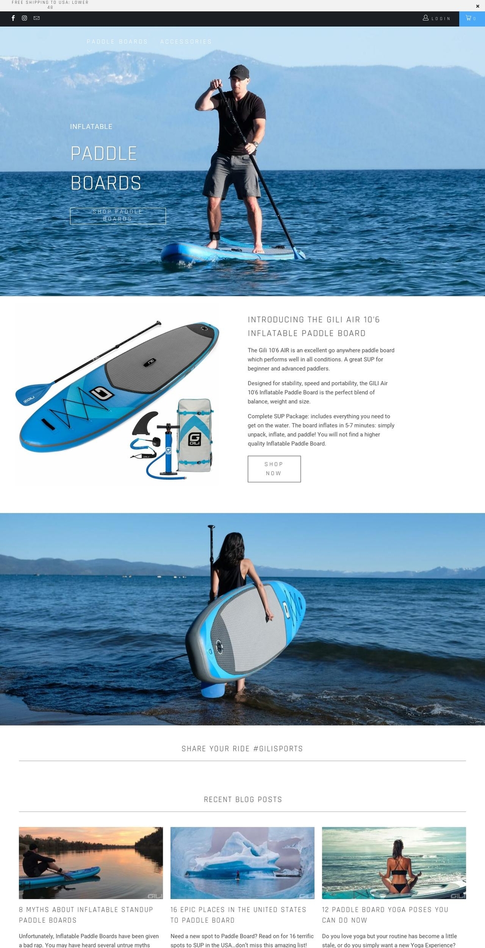 gilisports.com — Shopify storefront screenshot
