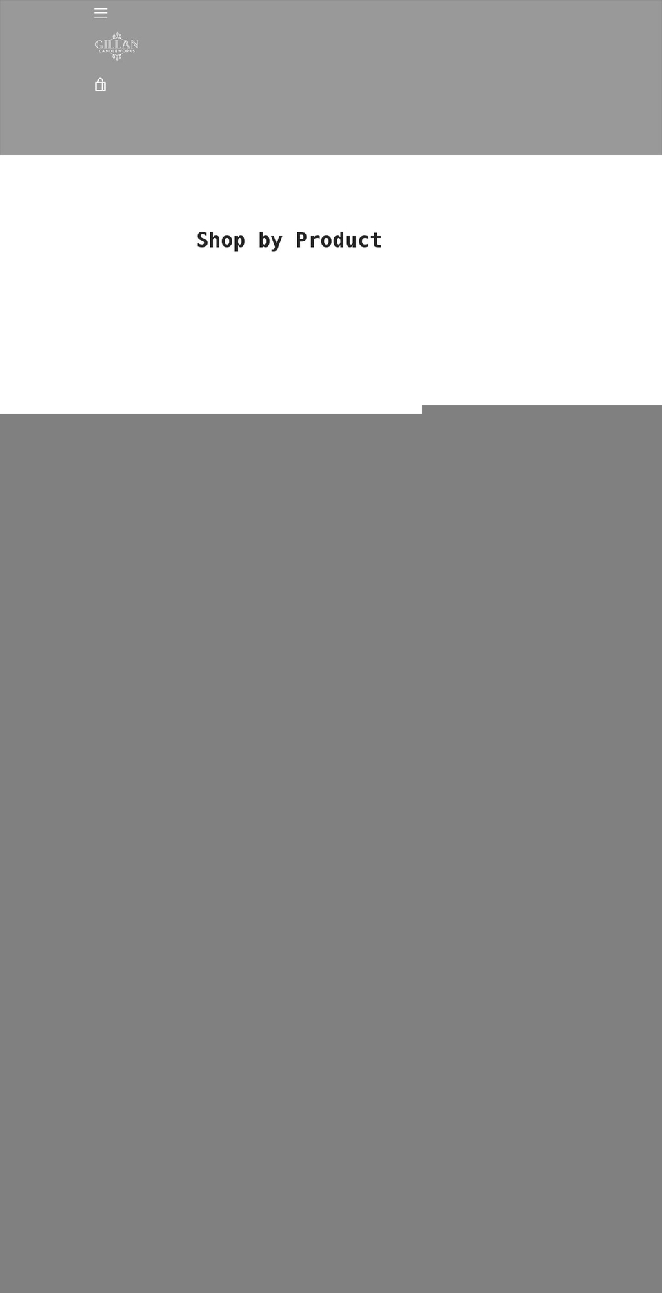 gillancandleworks.com shopify website screenshot