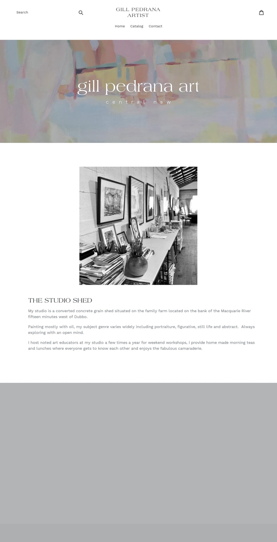 gillpedranaart.com — Shopify storefront screenshot