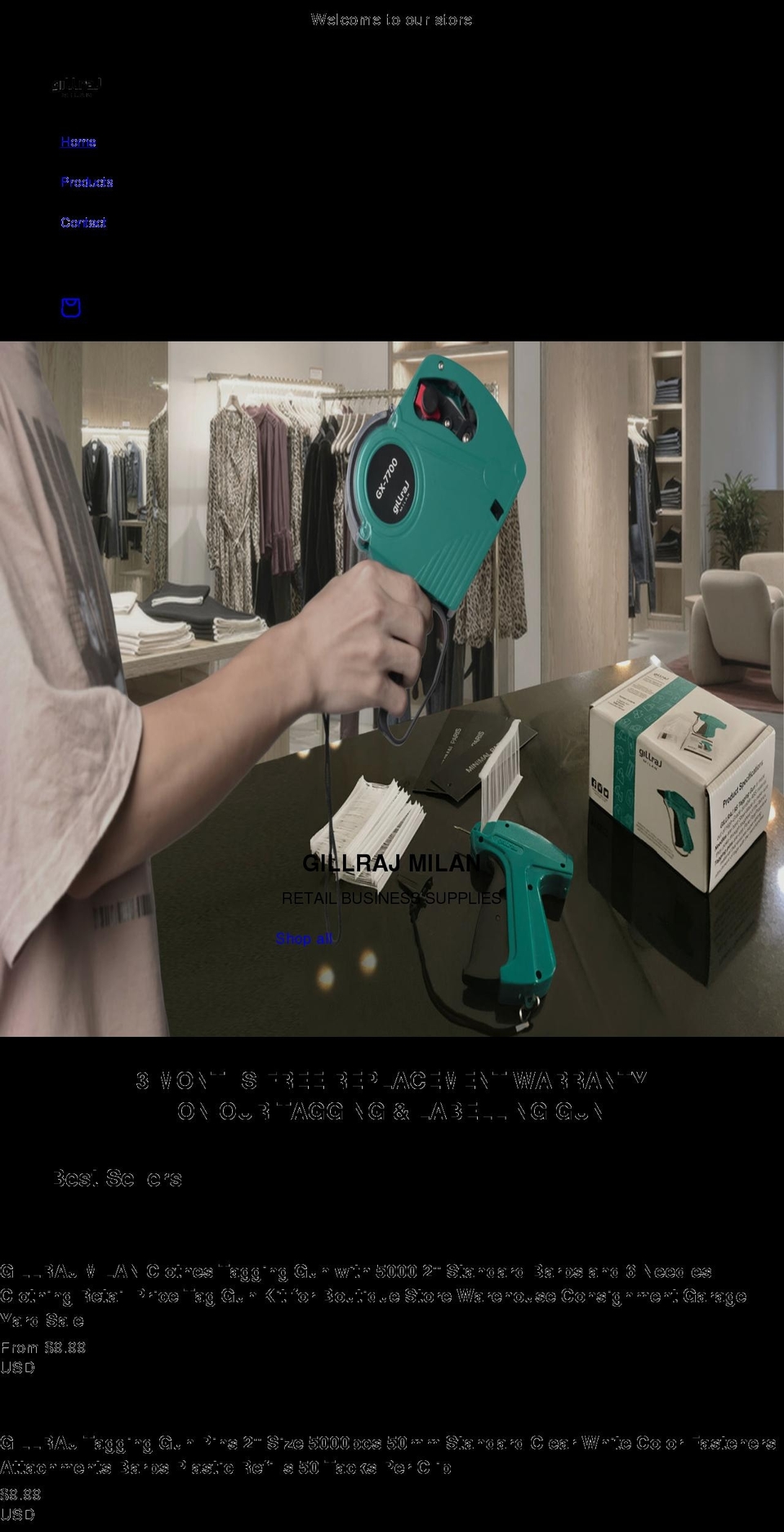 gillraj.com shopify website screenshot
