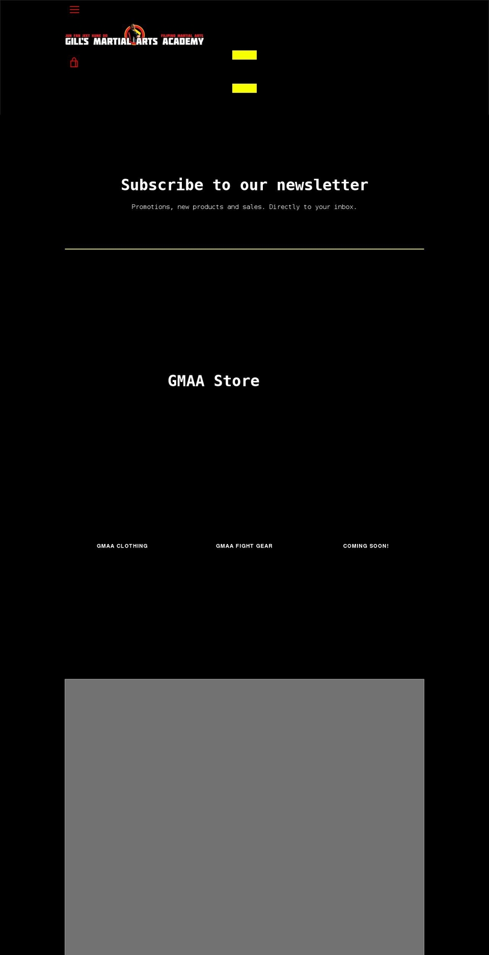 gillsmartialarts.com shopify website screenshot