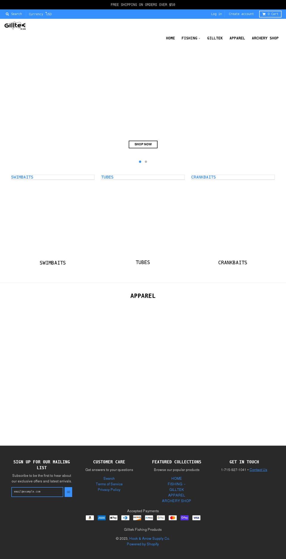 gilltekusa.com shopify website screenshot