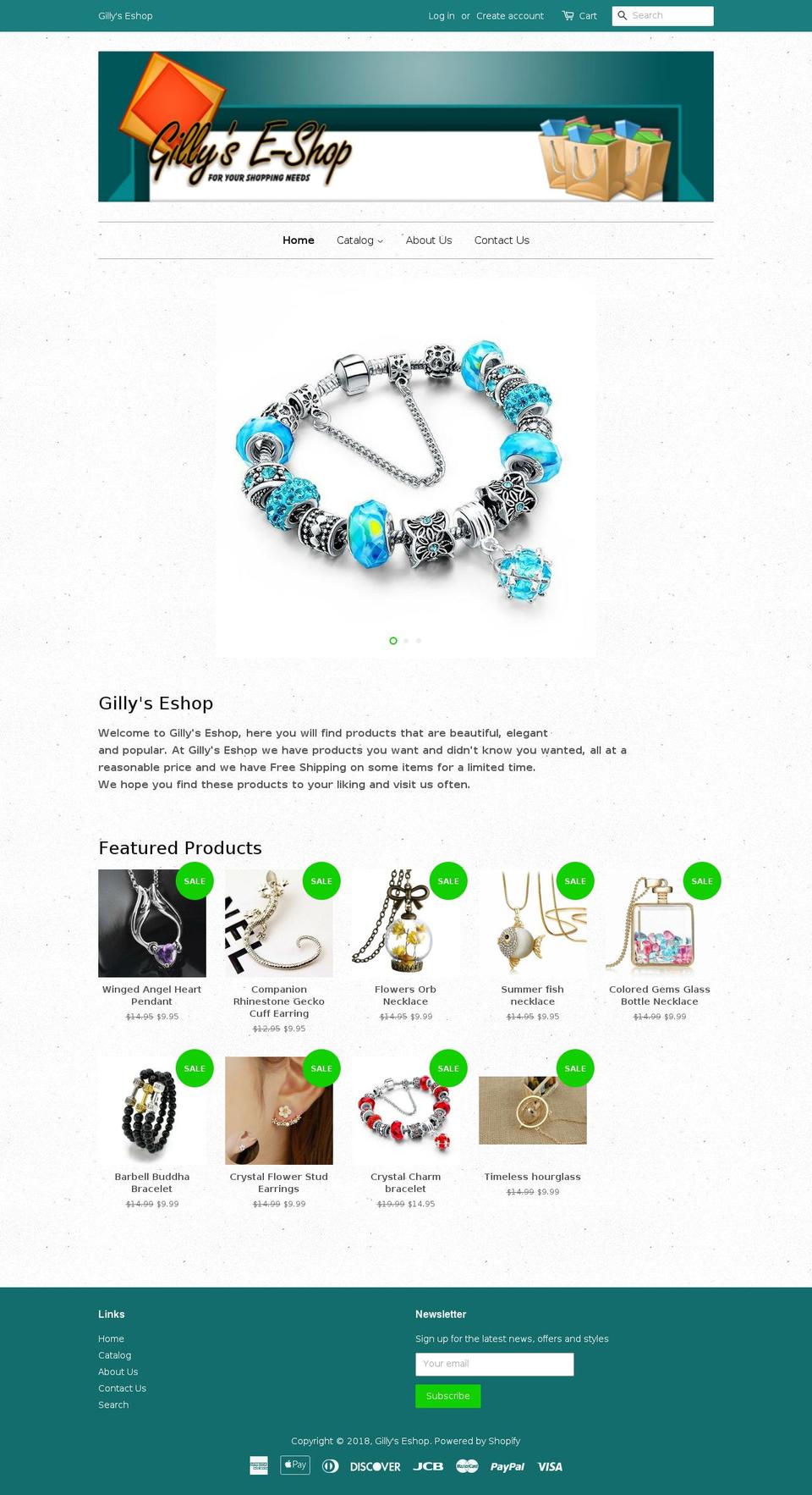 gillyseshop.com — Shopify storefront screenshot