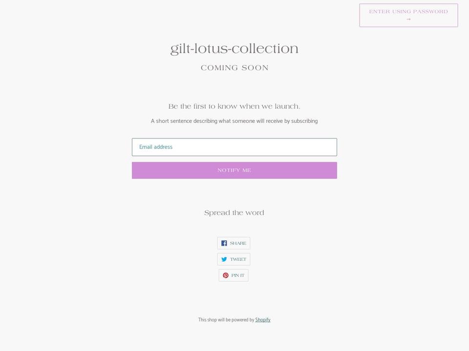 giltlotus.com — Shopify storefront screenshot