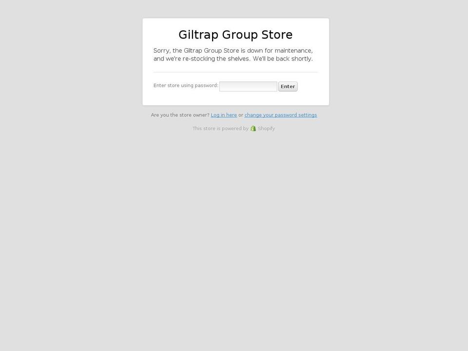 giltrapstore.co.nz shopify website screenshot