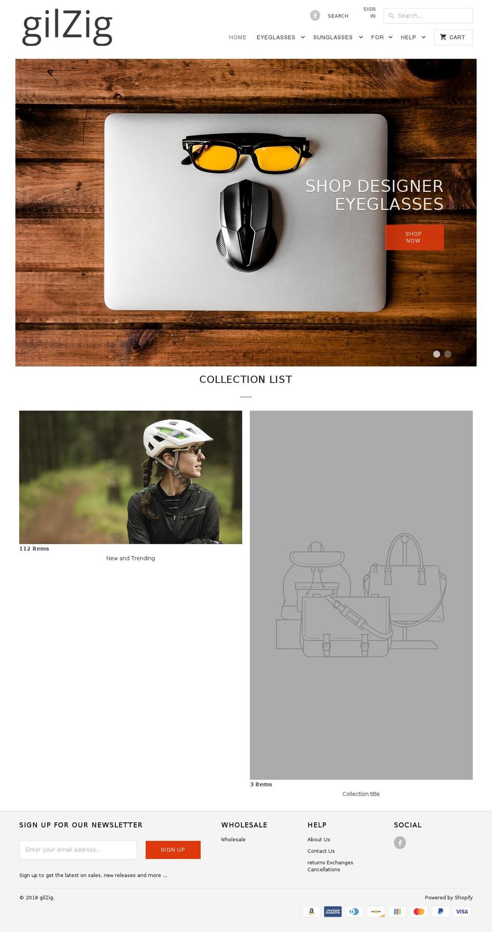 gilzig.com — Shopify storefront screenshot