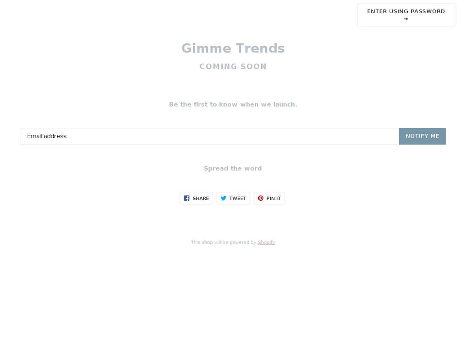 gimmetrends.com — Shopify storefront screenshot