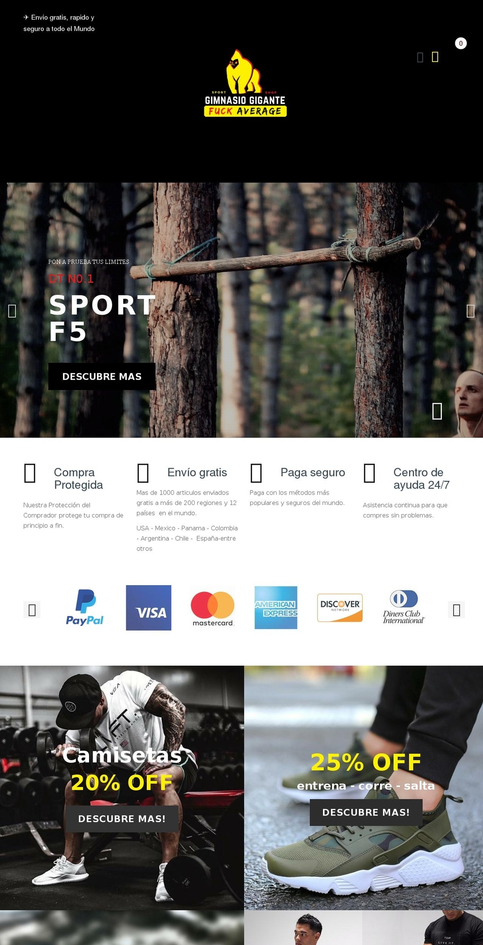 gimnasiogigante.com — Shopify storefront screenshot