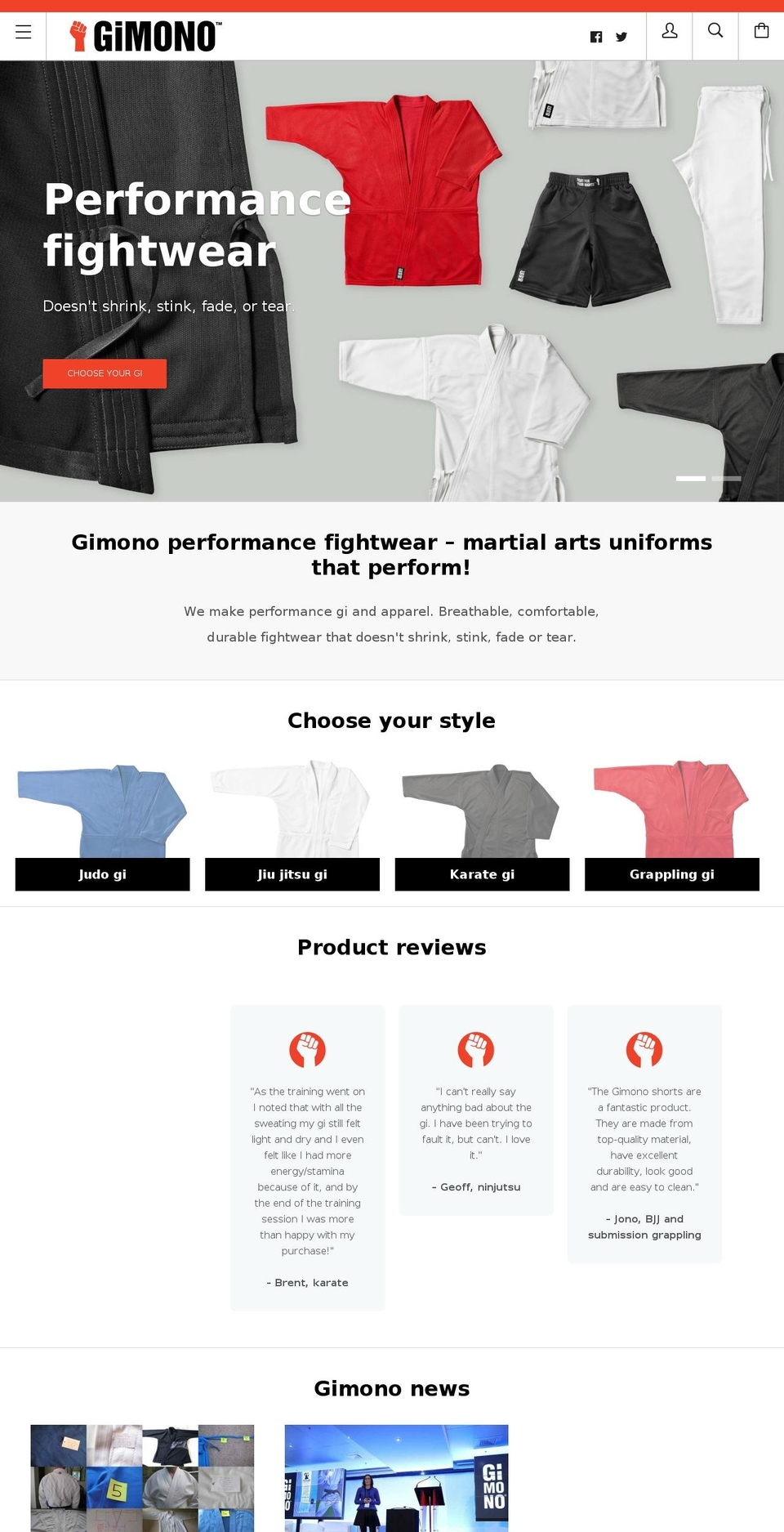 gimono.net shopify website screenshot