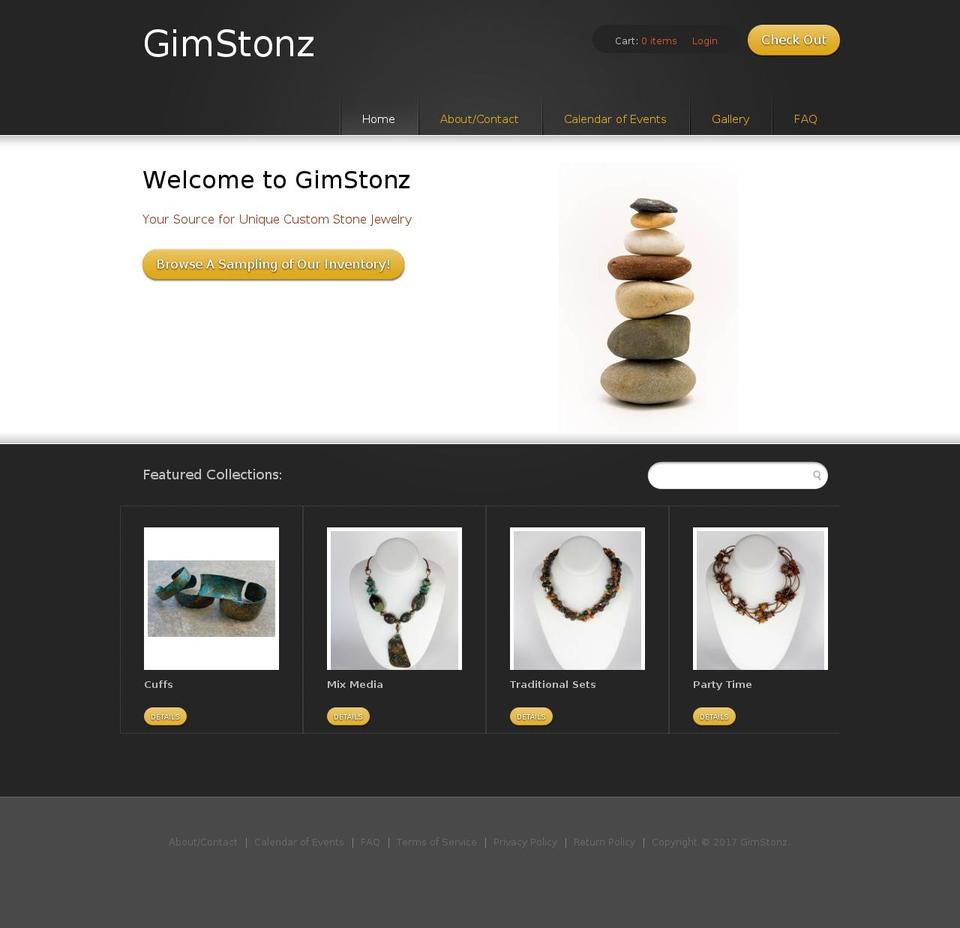 mono Shopify theme site example gimstonz.com