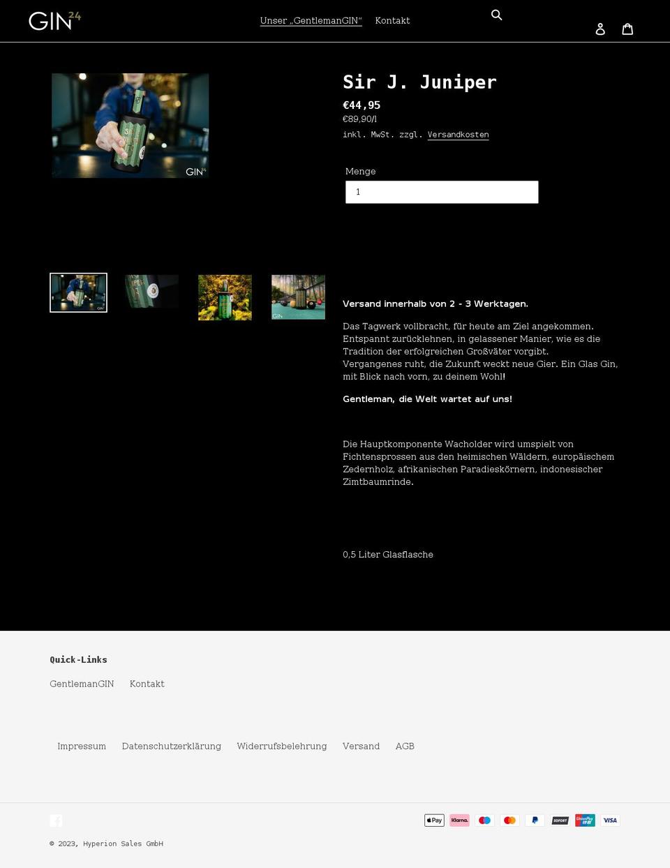 gin24.de shopify website screenshot