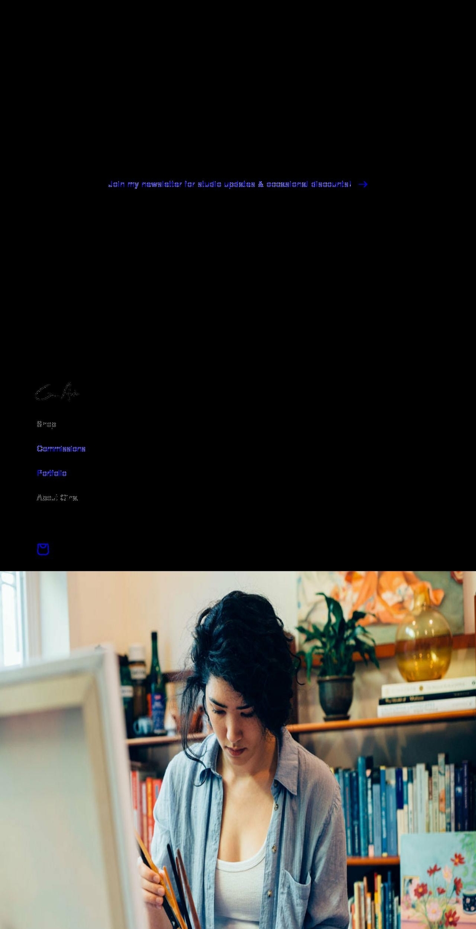 ginaariko.com shopify website screenshot