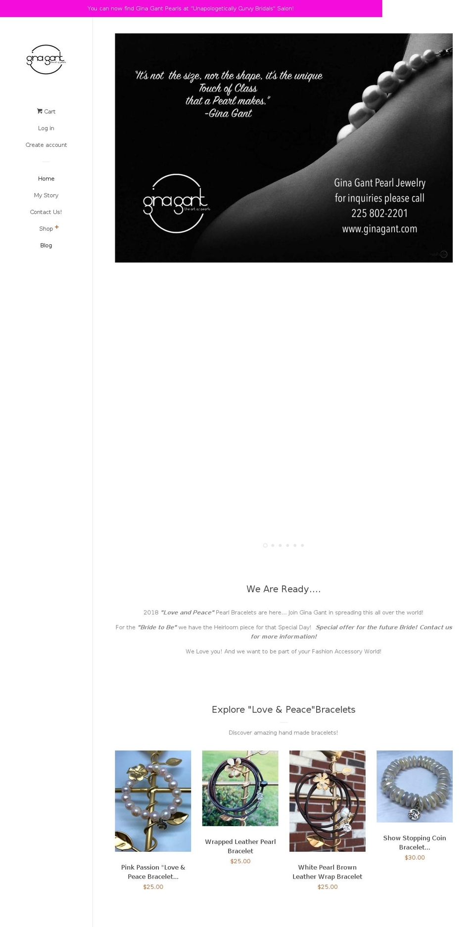 ginagant.com shopify website screenshot