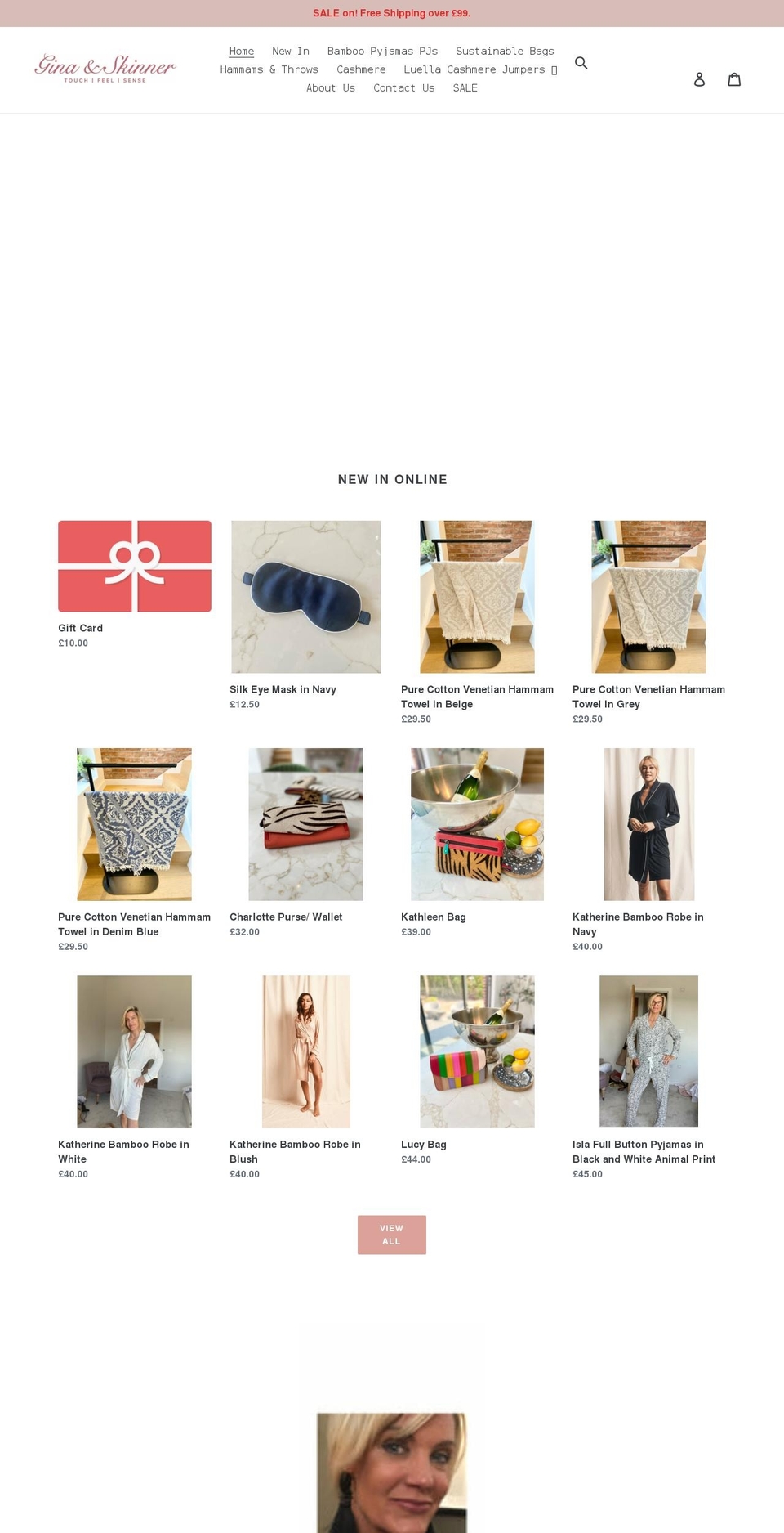 ginaskinner.com shopify website screenshot