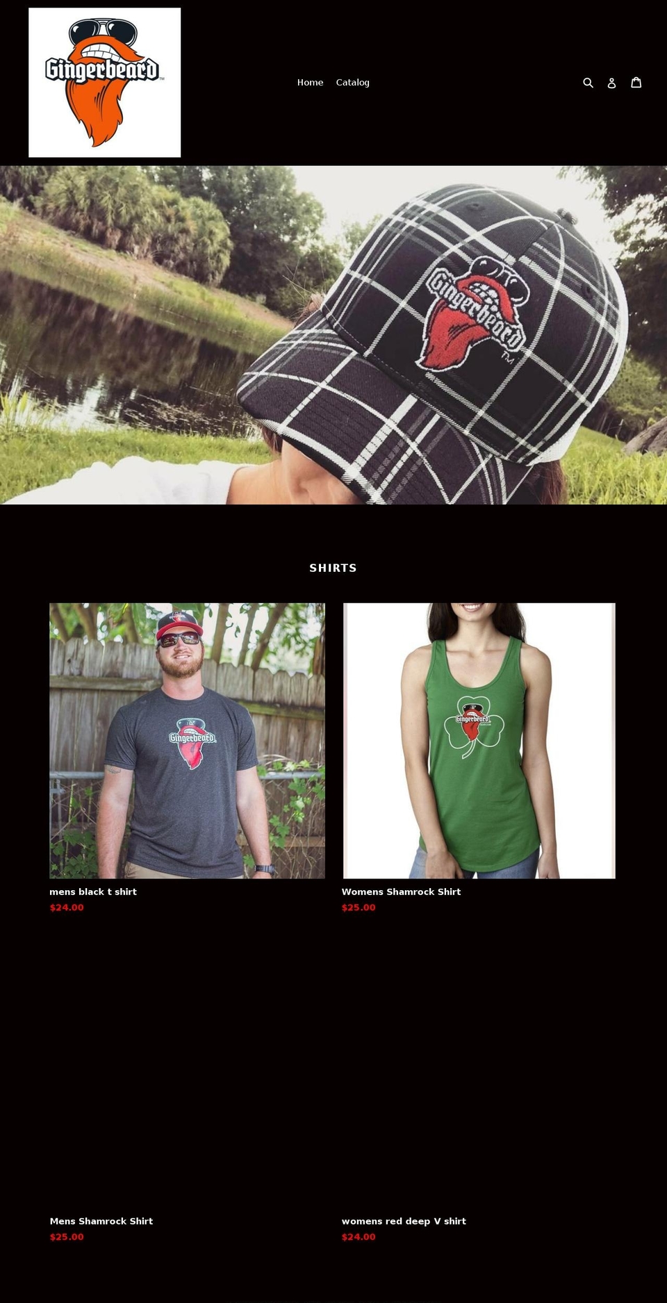 gingerbeardgear.com — Shopify storefront screenshot