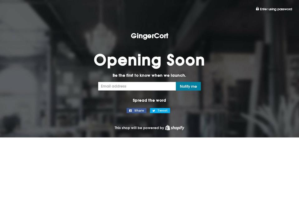 gingercort.com — Shopify storefront screenshot