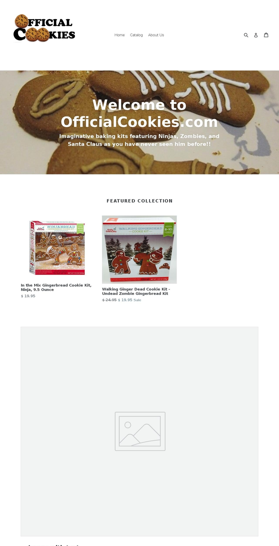gingerdeadcookies.com shopify website screenshot