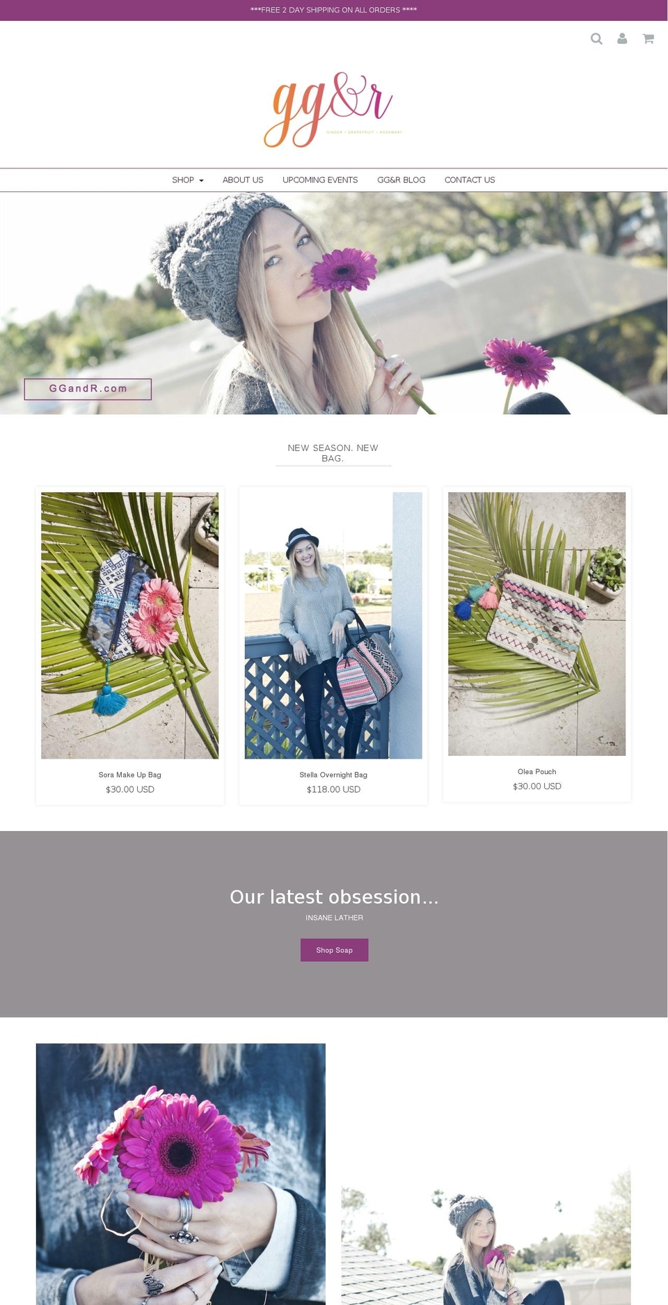 gingergrapefruitandrosemary.com shopify website screenshot