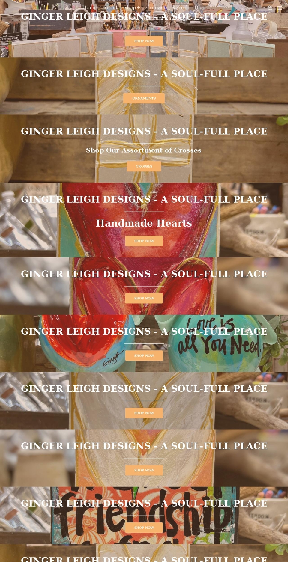 gingerleighdesigns.com shopify website screenshot