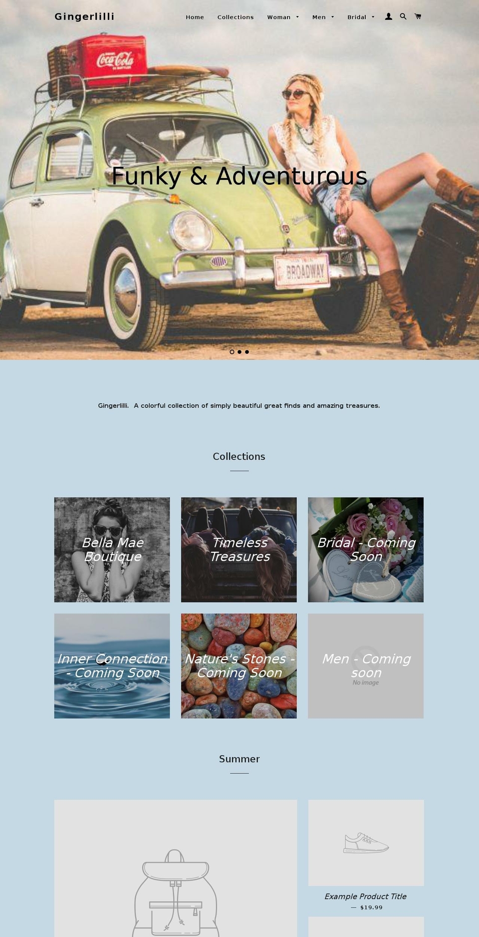gingerlilli.com — Shopify storefront screenshot