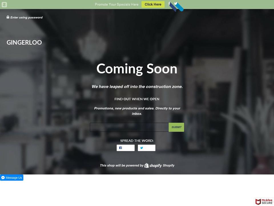 gingerloo.com — Shopify storefront screenshot
