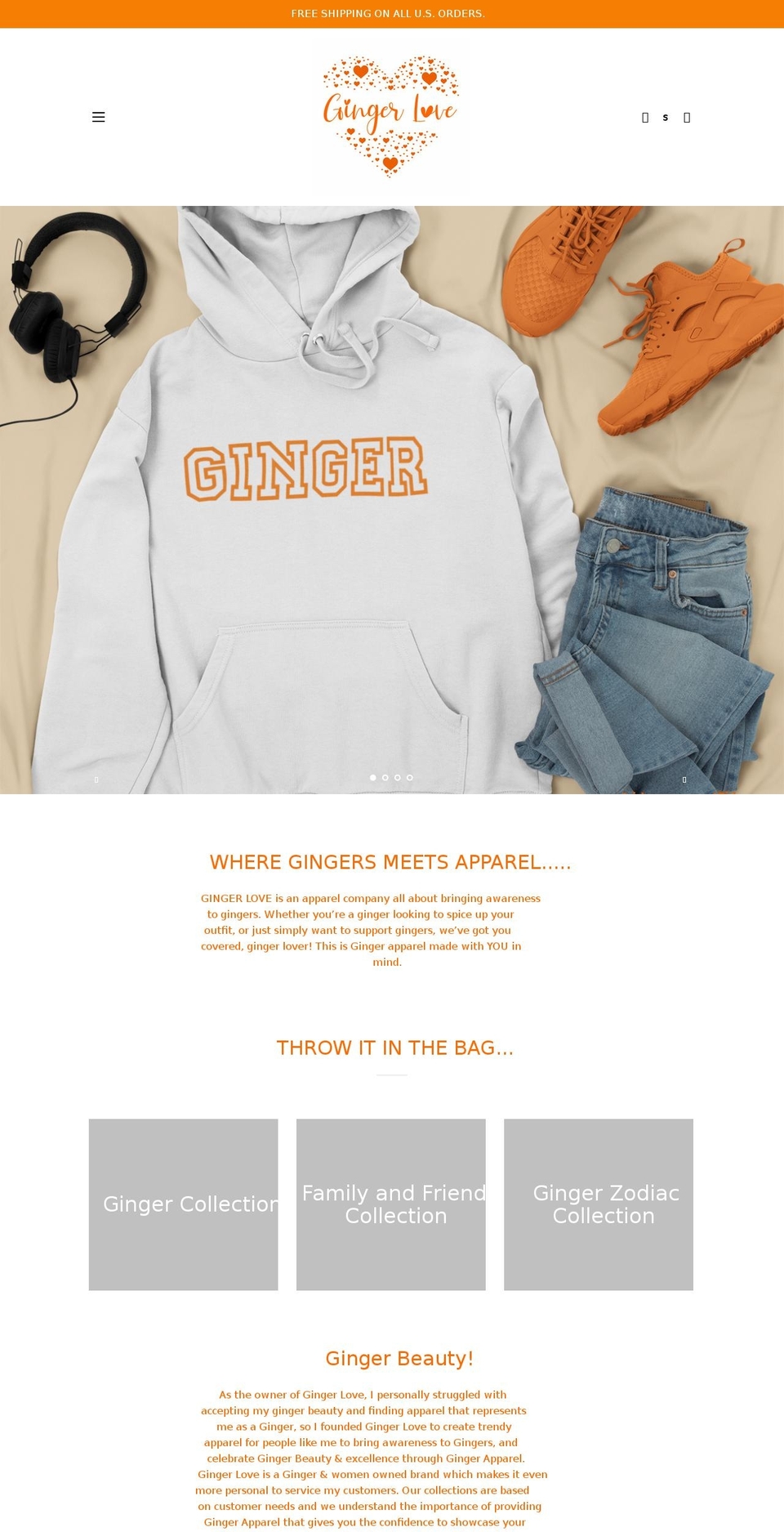 gingerlove.shop shopify website screenshot