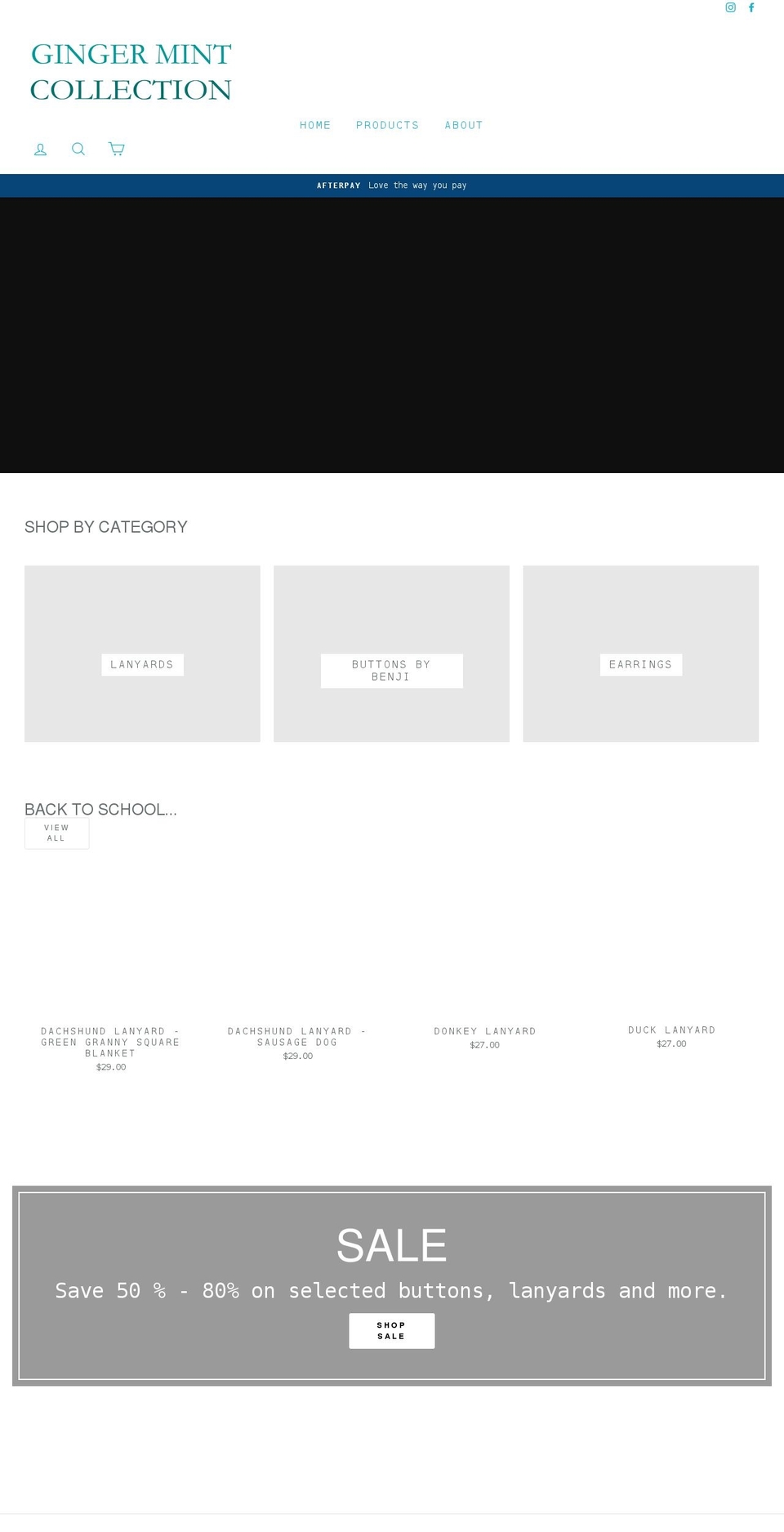 gingermint.com.au shopify website screenshot
