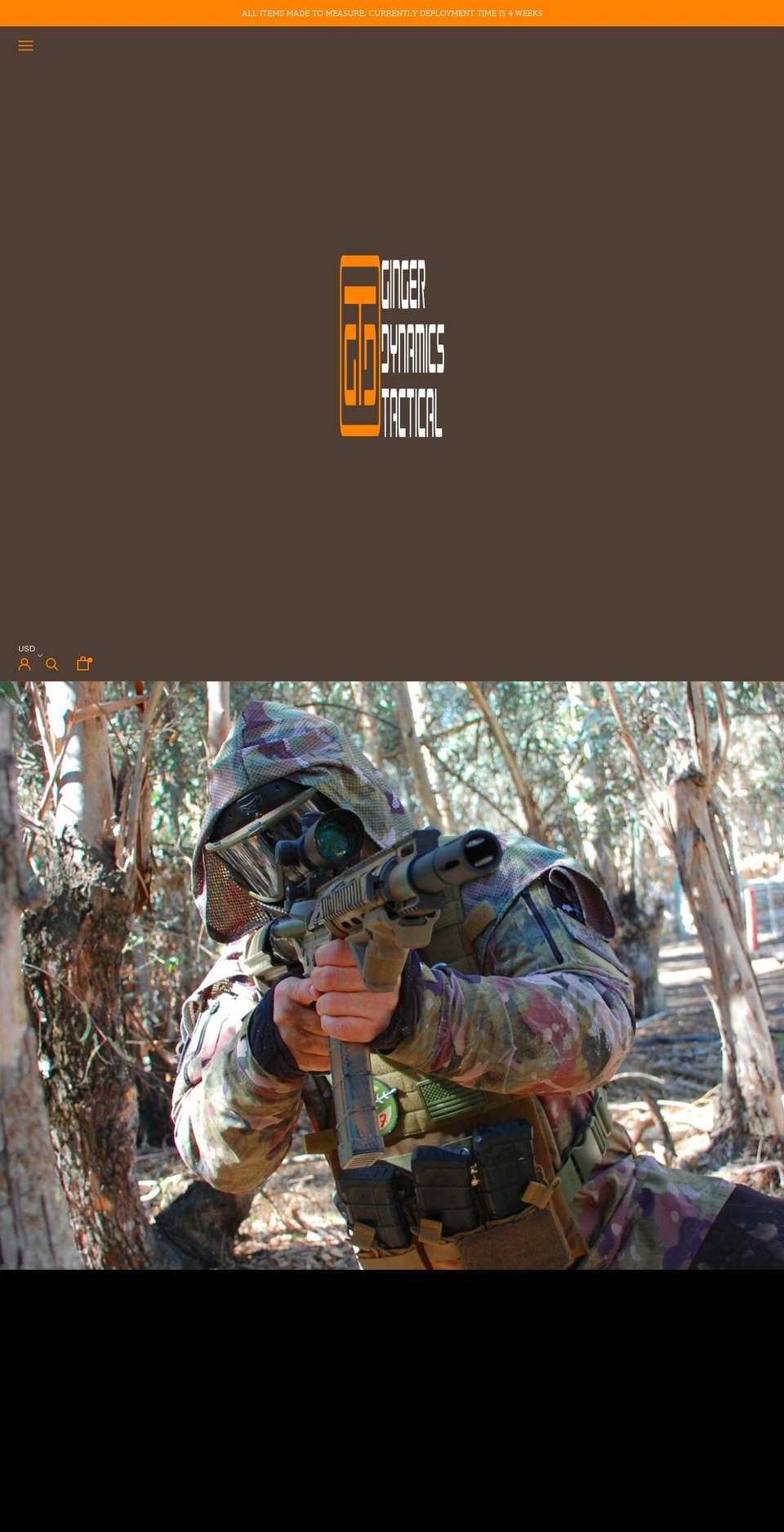gingertactical.com shopify website screenshot
