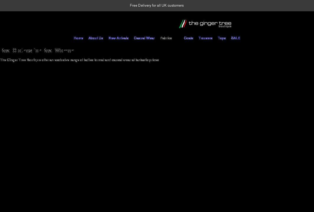 gingertreeboutique.com shopify website screenshot