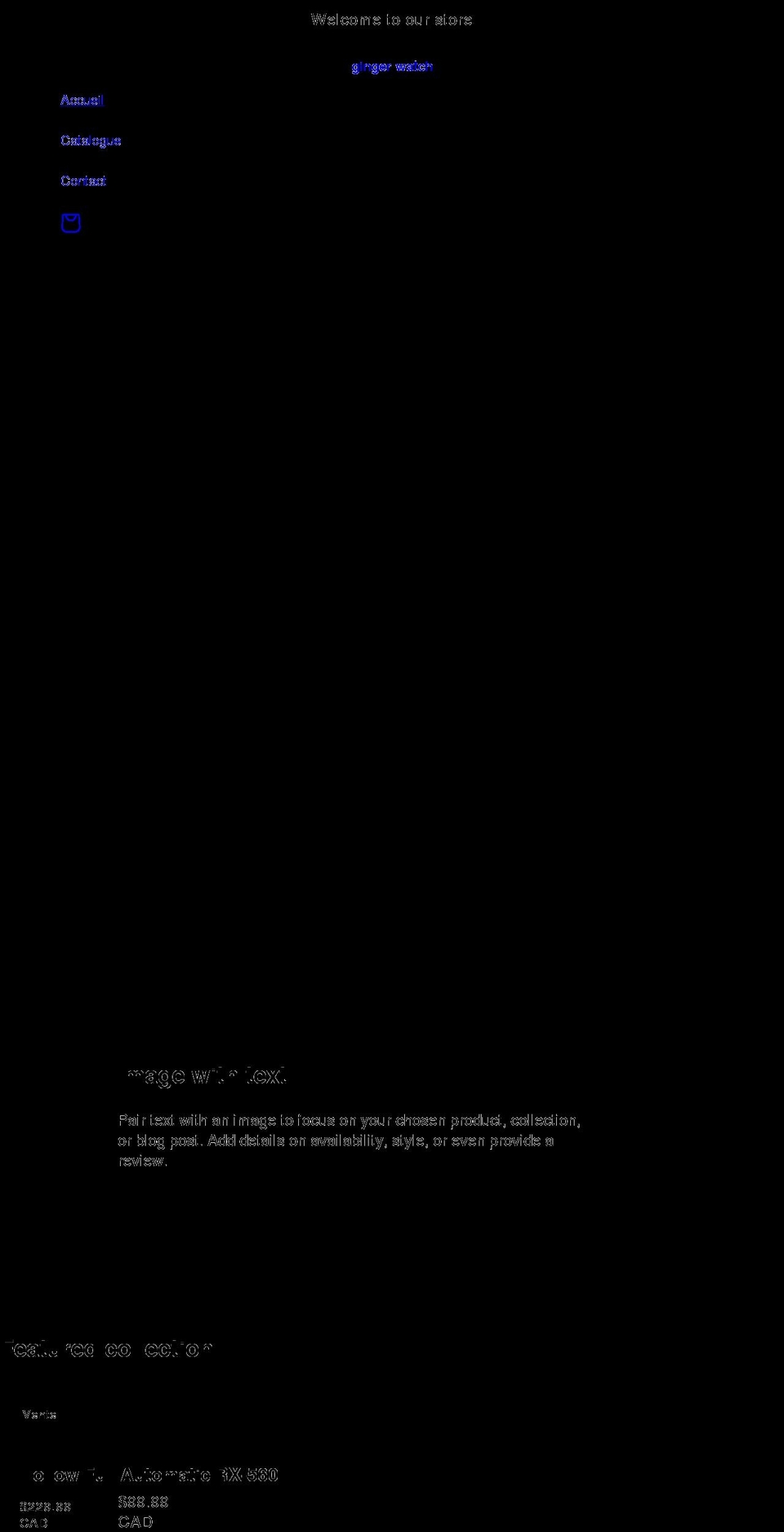 gingerwatch.com shopify website screenshot