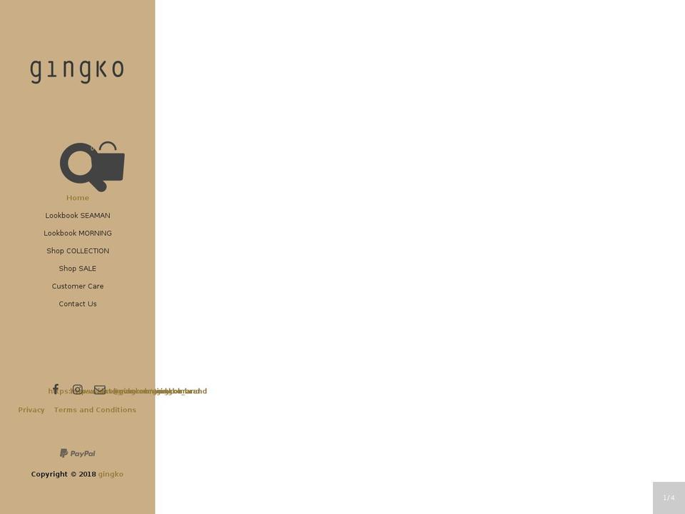 gingkobrand.com — Shopify storefront screenshot