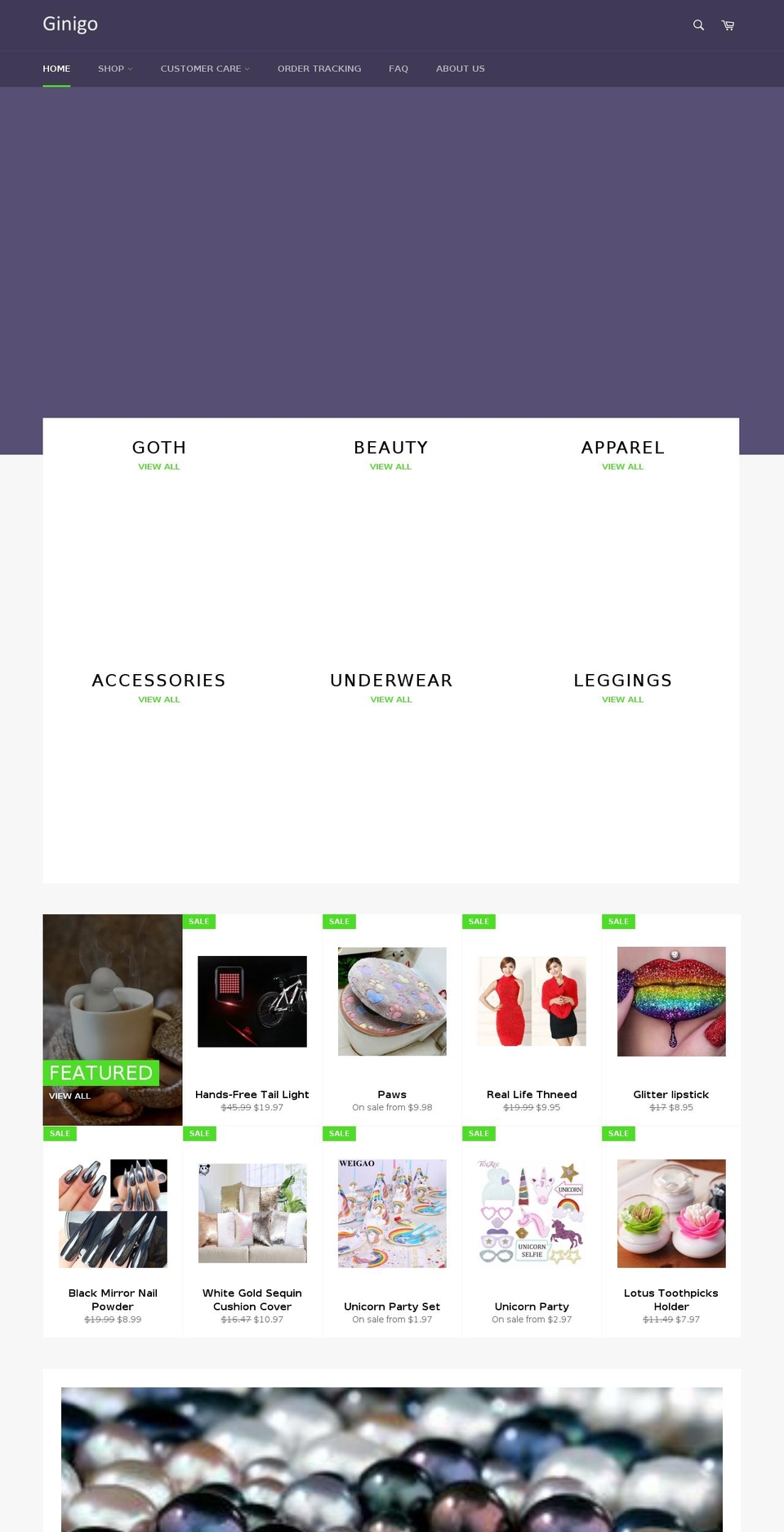 ginigo.com shopify website screenshot