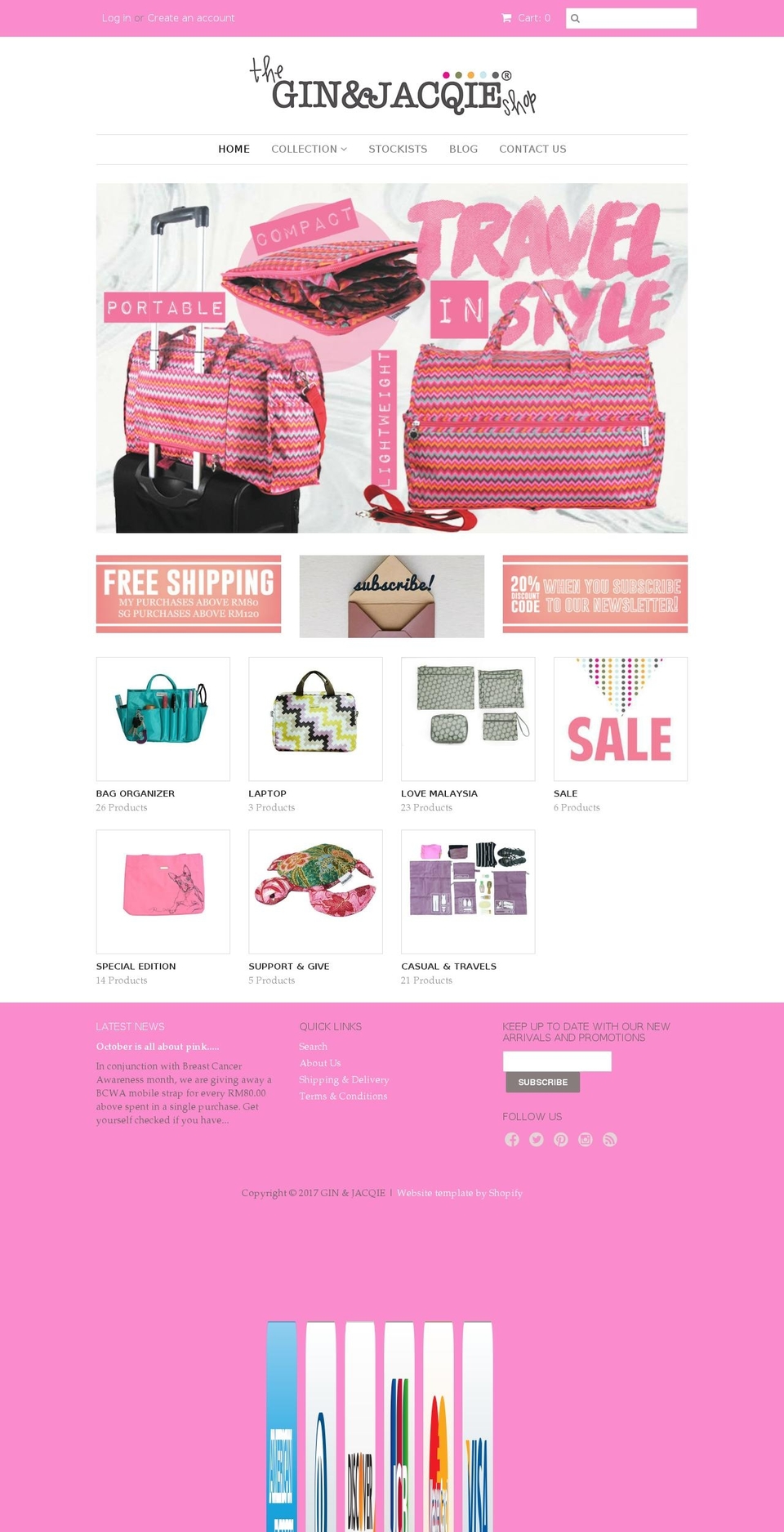 ginjacqie.com shopify website screenshot