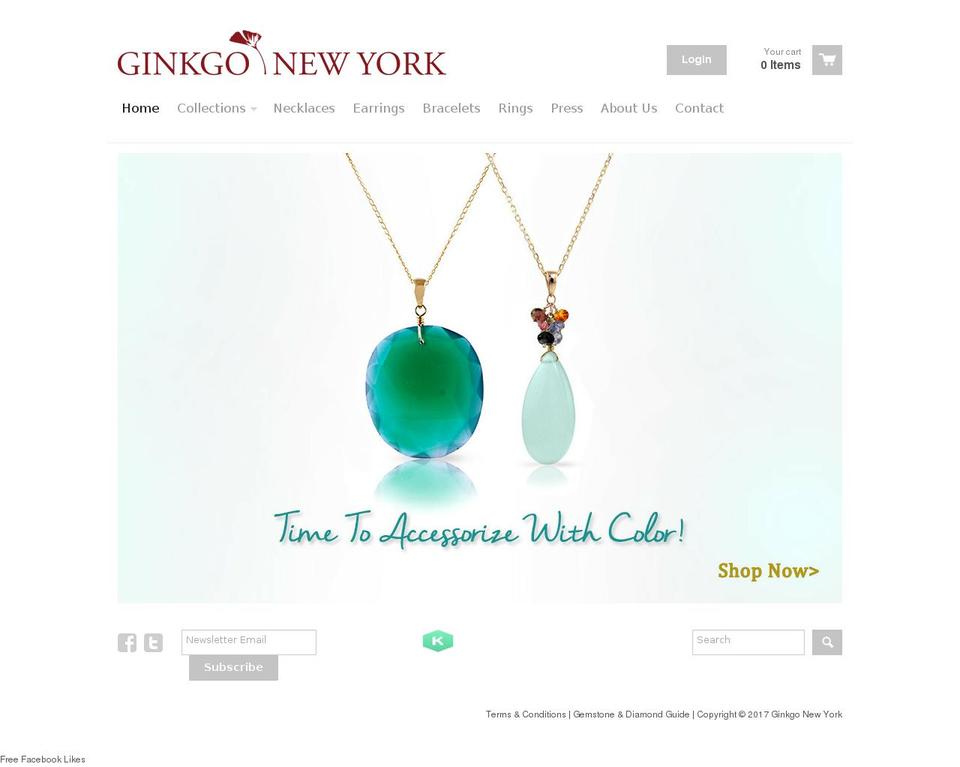 ginkgonewyork.com shopify website screenshot