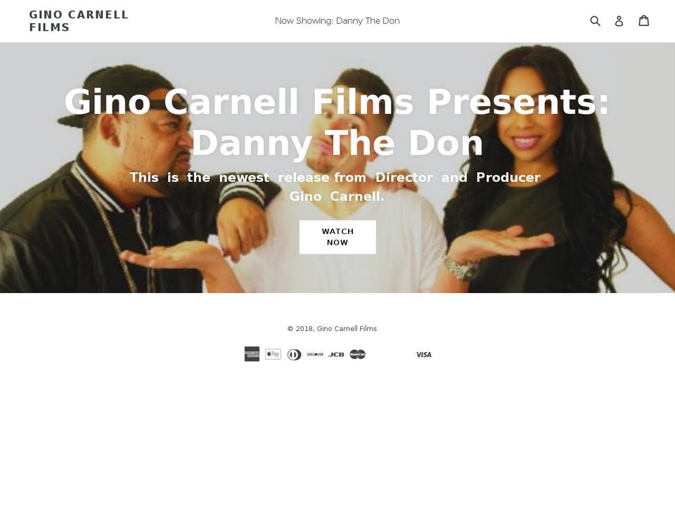 ginocarnellfilms.com — Shopify storefront screenshot