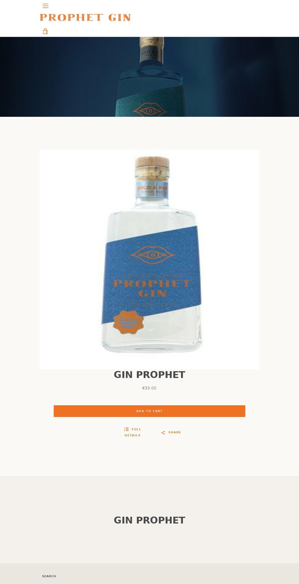 ginprophetstore.com — Shopify storefront screenshot