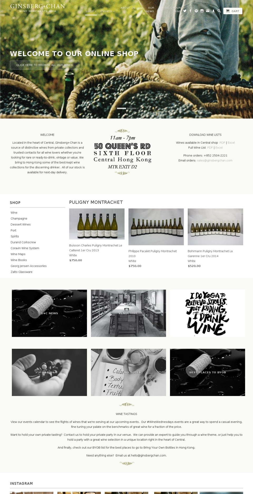 ginsbergandchan.com — Shopify storefront screenshot