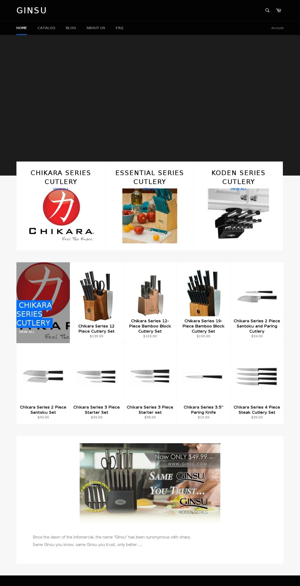 ginsu.com shopify website screenshot