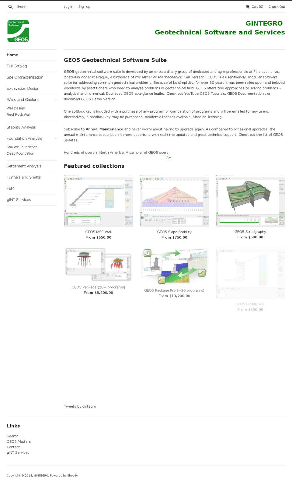 gintegro.com shopify website screenshot