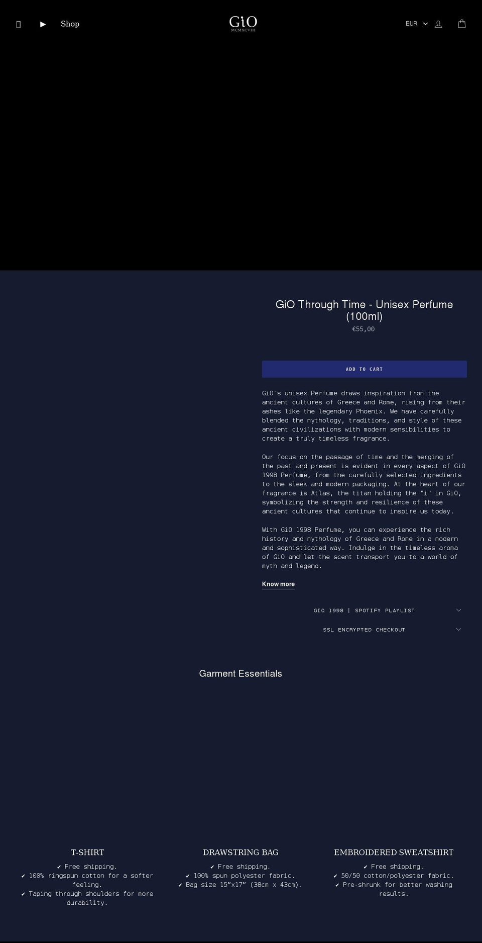 gio1998.com — Shopify storefront screenshot