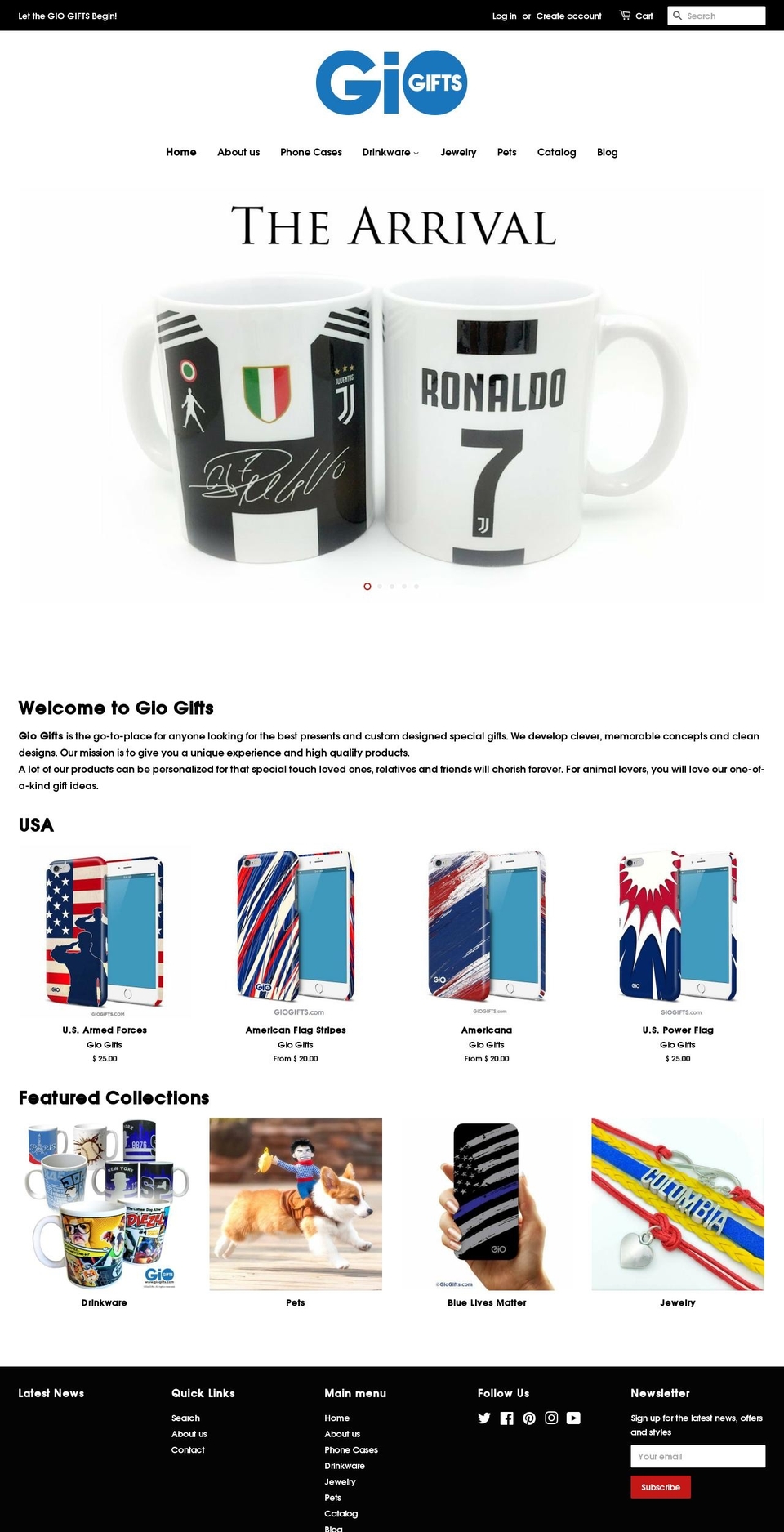giogifts.com — Shopify storefront screenshot