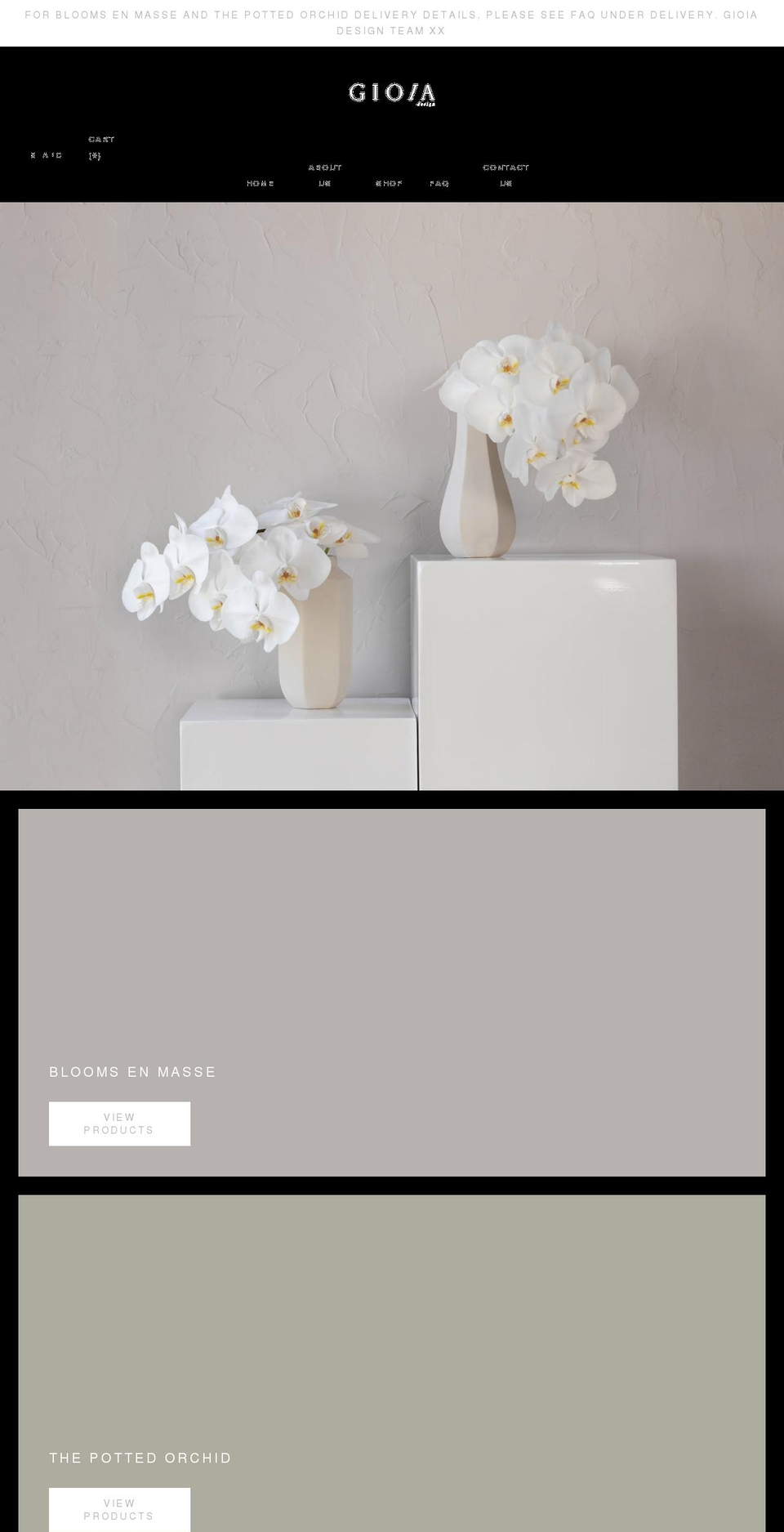 gioiadesign.com.au shopify website screenshot
