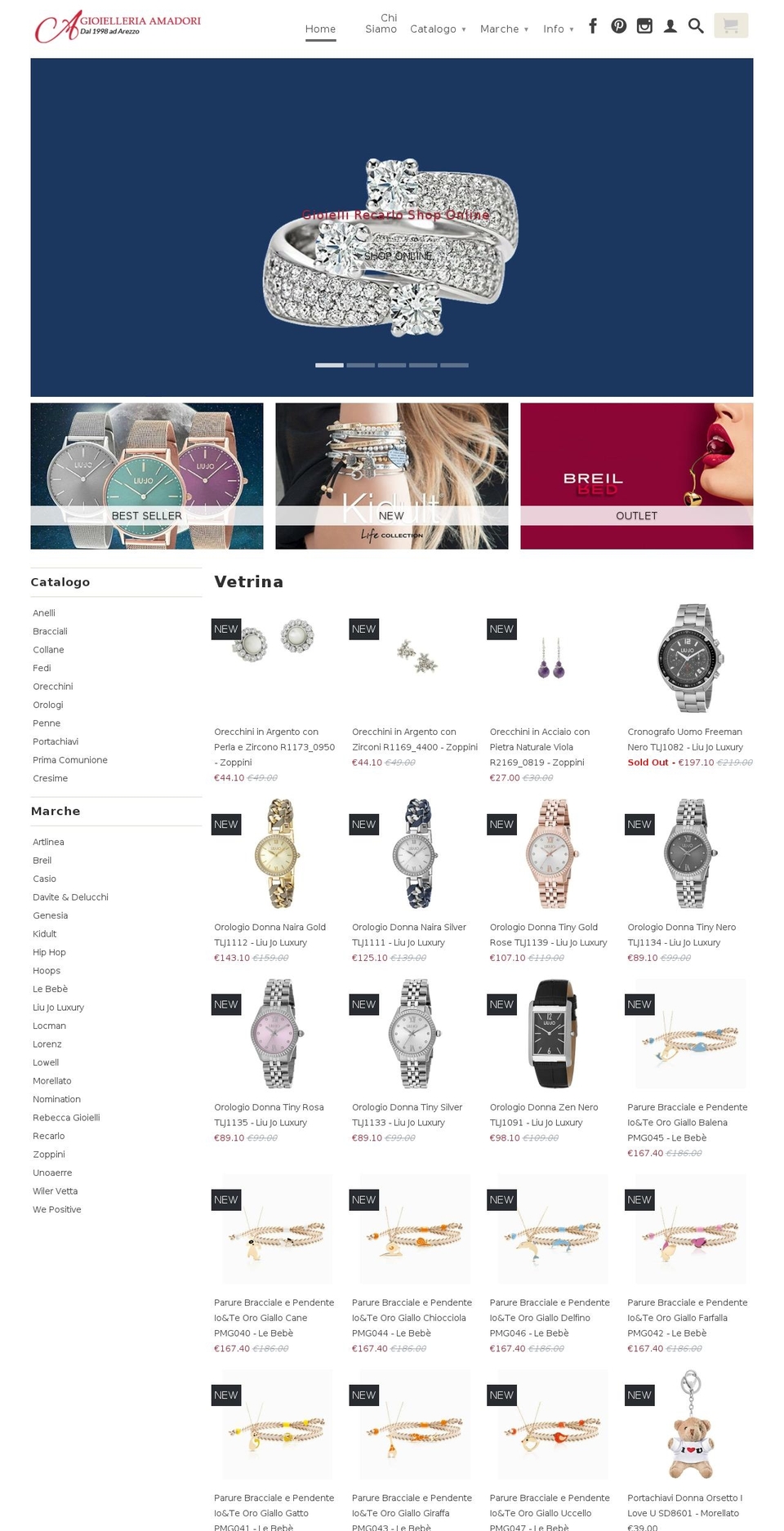 gioielleria-amadori.com shopify website screenshot