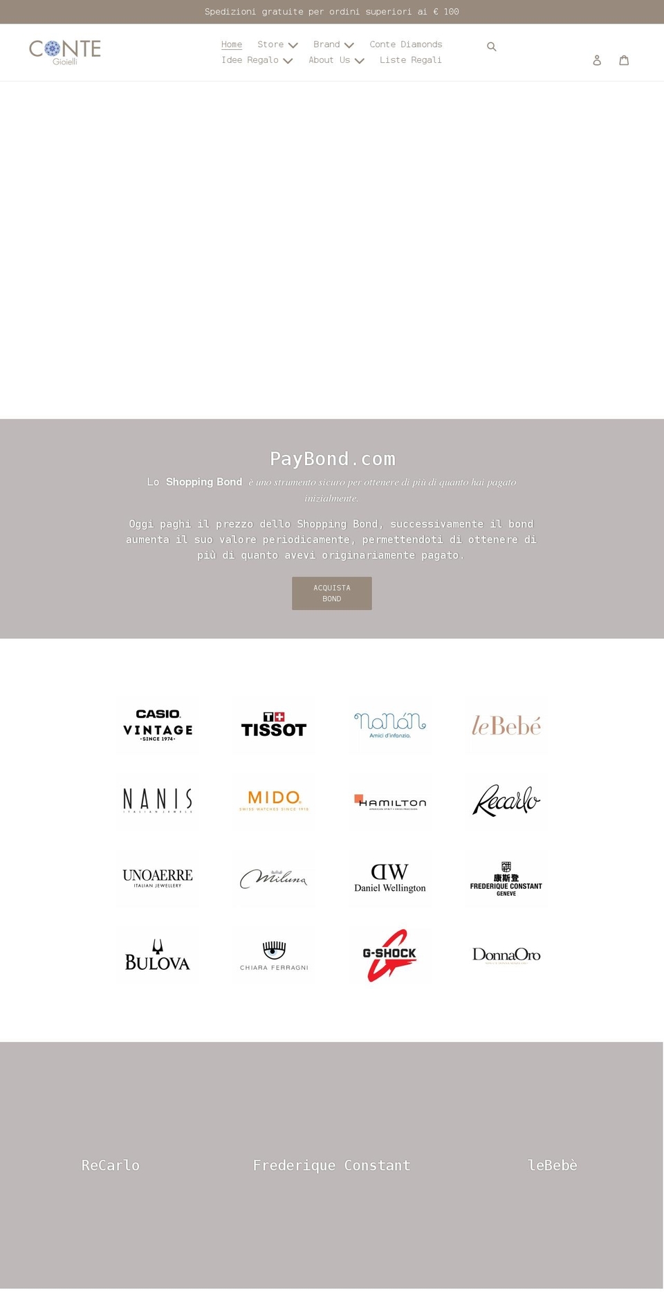 gioielleriaconte.it shopify website screenshot