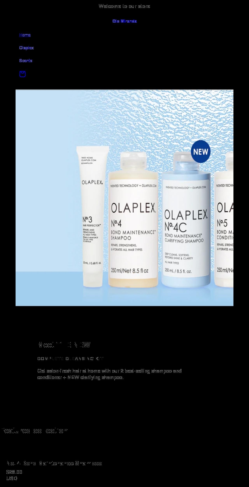 giomiranda.com shopify website screenshot