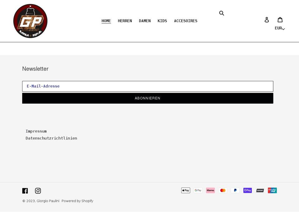 giorgio-paulini.com shopify website screenshot