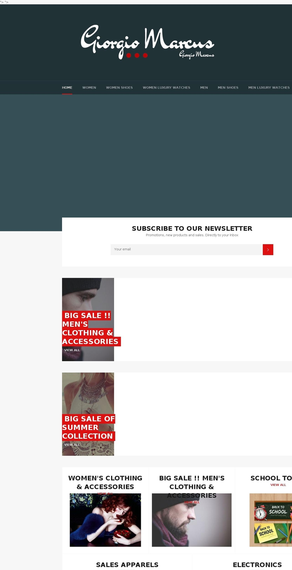 giorgiomarcus.com — Shopify storefront screenshot